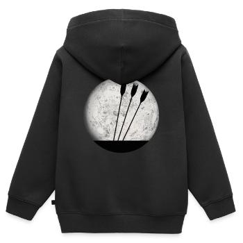 Bogenschießen Bogenschütze Archery Geschenk Pfeile - Kinder Premium Organic Zip Hoodie - Schwarz - Hinten - AI Model Kid Male (0cm)