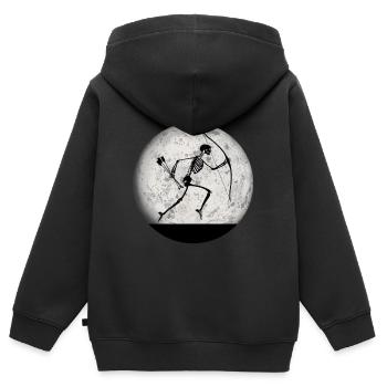 lustig Bogenschießen Halloween Bogenschütze Archer - Kinder Premium Organic Zip Hoodie - Schwarz - Hinten - AI Model Kid Male (0cm)