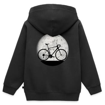 Rennrad, Männer, Radsport, Radrennen, Geschenk - Kinder Premium Organic Zip Hoodie - Schwarz - Hinten - AI Model Kid Male (0cm)