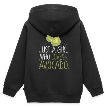 avocado - Kids Premium Organic Zip-up Hoodie - black - Back - AI Model Kid Male (0cm)