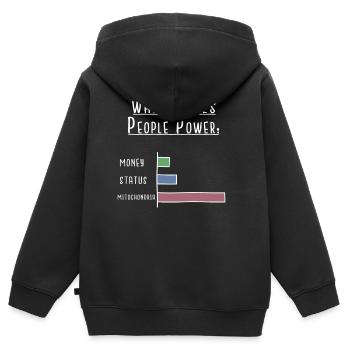 Biologie - Kinder Premium Organic Zip Hoodie - Schwarz - Hinten - AI Model Kid Male (0cm)