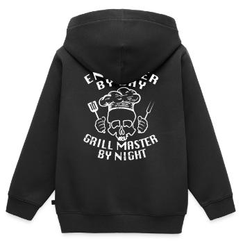 Barbecue Engineer By Day Grill Master By Night BBQ - Kids Premium Organic Zip-up Hoodie - black - Back - AI Model Kid Male (0cm)