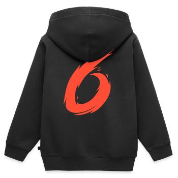 6 - Kids Premium Organic Zip-up Hoodie - black - Back - AI Model Kid Male (0cm)