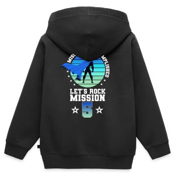 Einschulung 5.Klasse Grundschule Abschluss Jungen - Kinder Premium Organic Zip Hoodie - Schwarz - Hinten - AI Model Kid Male (0cm)