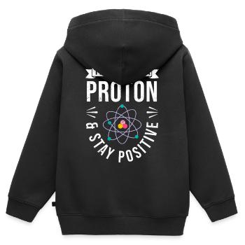 Chimistes Laboratoire Tableau périodique Neutron Alchimie - Sweat Premium à capuche zippé enfant bio - noir - Dos - AI Model Kid Male (0cm)