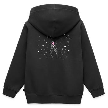 K-Pop Musik Koreanisch Geschenk Südkorea Korea Pop - Kinder Premium Organic Zip Hoodie - Schwarz - Hinten - AI Model Kid Male (0cm)