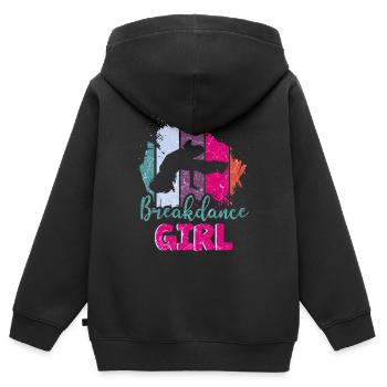 Tanz Tanzen Breakdance Mädchen - Kinder Premium Organic Zip Hoodie - Schwarz - Hinten - AI Model Kid Male (0cm)
