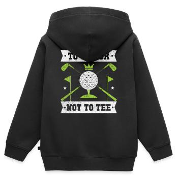 Golf Golfer Golfer Golfer Golf Course - Kids Premium Organic Zip-up Hoodie - black - Back - AI Model Kid Male (0cm)