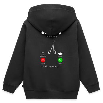 Chirurg - Kinder Premium Organic Zip Hoodie - Schwarz - Hinten - AI Model Kid Male (0cm)