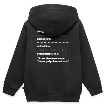 Latein Lateinlehrer Lateinischer Spruch Lustig - Kinder Premium Organic Zip Hoodie - Schwarz - Hinten - AI Model Kid Male (0cm)