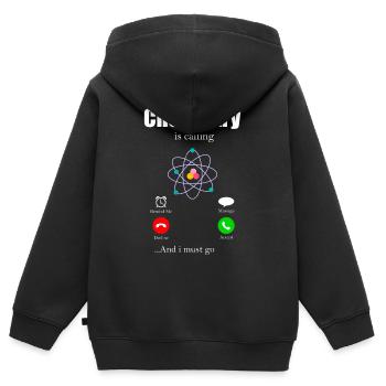Chimie - Sweat Premium à capuche zippé enfant bio - noir - Dos - AI Model Kid Male (0cm)