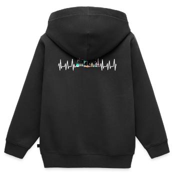 Chimie - Sweat Premium à capuche zippé enfant bio - noir - Dos - AI Model Kid Male (0cm)