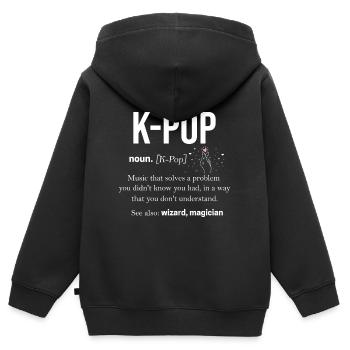 K-Pop Musik Koreanisch Geschenk Südkorea Korea Pop - Kinder Premium Organic Zip Hoodie - Schwarz - Hinten - AI Model Kid Male (0cm)