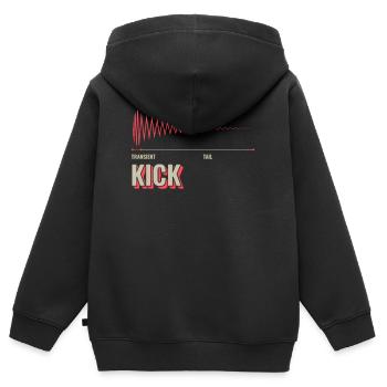 Synthesizer Transient - Kinder Premium Organic Zip Hoodie - Schwarz - Hinten - AI Model Kid Male (0cm)