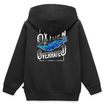 Swimming Swimmer Swim Oxygen Is - Sweat Premium à capuche zippé enfant bio - noir - Dos - AI Model Kid Male (0cm)