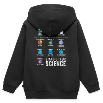 Klimawandel - Kinder Premium Organic Zip Hoodie - Schwarz - Hinten - AI Model Kid Male (0cm)