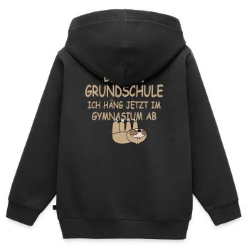 Kindergarten Grundschule Schulanfang Gymnasium - Kinder Premium Organic Zip Hoodie - Schwarz - Hinten - AI Model Kid Male (0cm)
