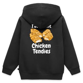 Chicken Tenders I Just Want Chicken Tendies - Sweat Premium à capuche zippé enfant bio - noir - Dos - AI Model Kid Male (0cm)