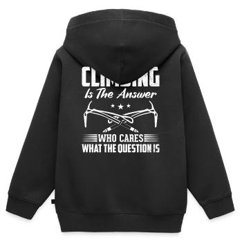 Rock Climbing Climber Climbing Is - Sweat Premium à capuche zippé enfant bio - noir - Dos - AI Model Kid Male (0cm)