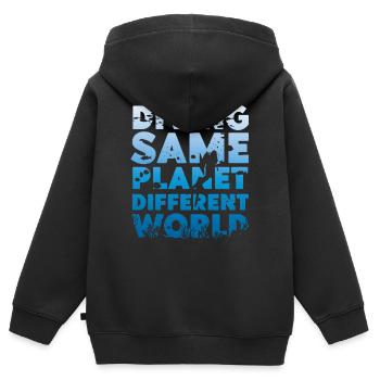 Scuba Diving Diver Diving Same - Sweat Premium à capuche zippé enfant bio - noir - Dos - AI Model Kid Male (0cm)