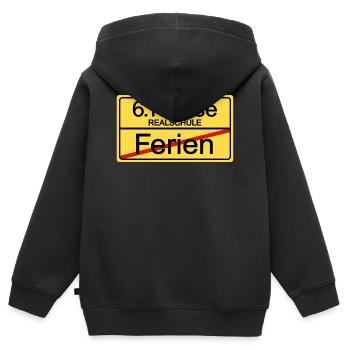 6. Klasse Sechstklässler Schulkind Realschule - Kinder Premium Organic Zip Hoodie - Schwarz - Hinten - AI Model Kid Male (0cm)