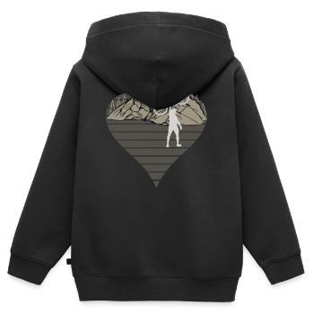 Vélo Vélo Vélo Vélo - Sweat Premium à capuche zippé enfant bio - noir - Dos - AI Model Kid Male (0cm)