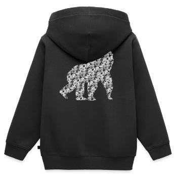 Gorillas Modèle Gorille - Sweat Premium à capuche zippé enfant bio - noir - Dos - AI Model Kid Male (0cm)