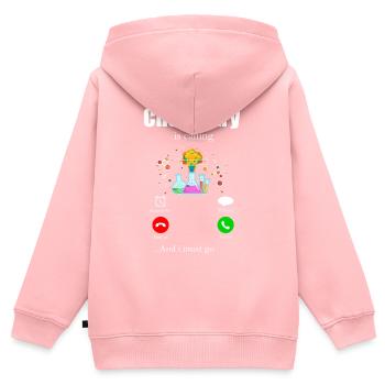 Chimiste Laboratoire Tableau périodique Neutron Alchimie - Sweat Premium à capuche zippé enfant bio - rose - Dos - AI Model Kid Female (0cm)