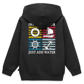 Sailing Sailboat Instant Sailor - Kids Premium Organic Zip-up Hoodie - black - Back - AI Model Kid Male (0cm)