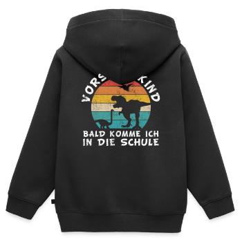 Vorschule Kindergarten Vorschulkind Dino - Kinder Premium Organic Zip Hoodie - Schwarz - Hinten - AI Model Kid Male (0cm)