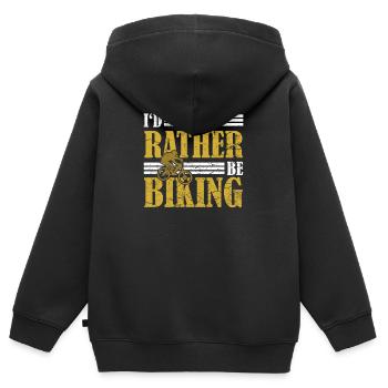 VTT VTT VTT - Sweat Premium à capuche zippé enfant bio - noir - Dos - AI Model Kid Male (0cm)