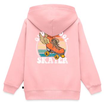 Cool Roller Skating Skate Girl - Kinder Premium Organic Zip Hoodie - Rosa - Hinten - AI Model Kid Female (0cm)