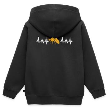 Imker - Kinder Premium Organic Zip Hoodie - Schwarz - Hinten - AI Model Kid Male (0cm)