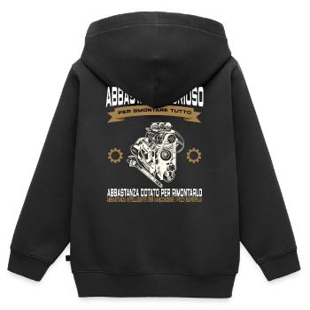 Automechaniker - Kinder Premium Organic Zip Hoodie - Schwarz - Hinten - AI Model Kid Male (0cm)