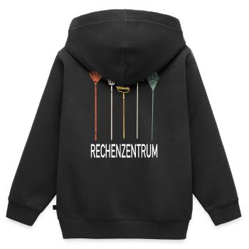 Rechenzentrum Rechen Garten Gärtner Geschenk - Kinder Premium Organic Zip Hoodie - Schwarz - Hinten - AI Model Kid Male (0cm)