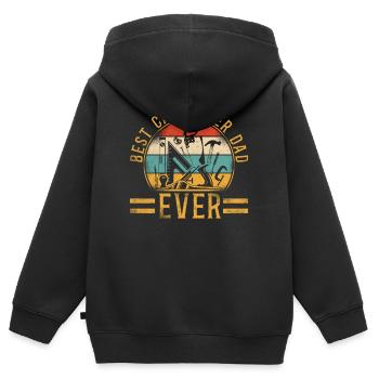 Woodworker Carpenter Tools Vintage - Sweat Premium à capuche zippé enfant bio - noir - Dos - AI Model Kid Male (0cm)