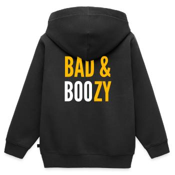 Halloween Halloween Halloween Halloween Halloween - Sweat Premium à capuche zippé enfant bio - noir - Dos - AI Model Kid Male (0cm)