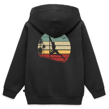 Sunset Pole Dance Pole Dancing Retro Pole Dance - Kinder Premium Organic Zip Hoodie - Schwarz - Hinten - AI Model Kid Male (0cm)