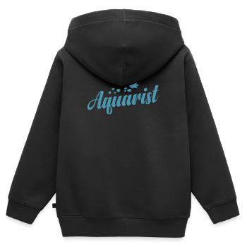 Aquarium Aquarist - Kids Premium Organic Zip-up Hoodie - black - Back - AI Model Kid Male (0cm)