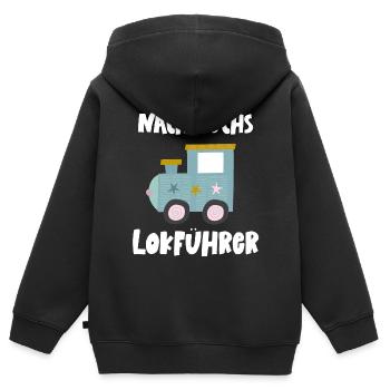 Nachwuchs Lokführer Lokführerin Eisenbahnerin Zug - Kinder Premium Organic Zip Hoodie - Schwarz - Hinten - AI Model Kid Male (0cm)