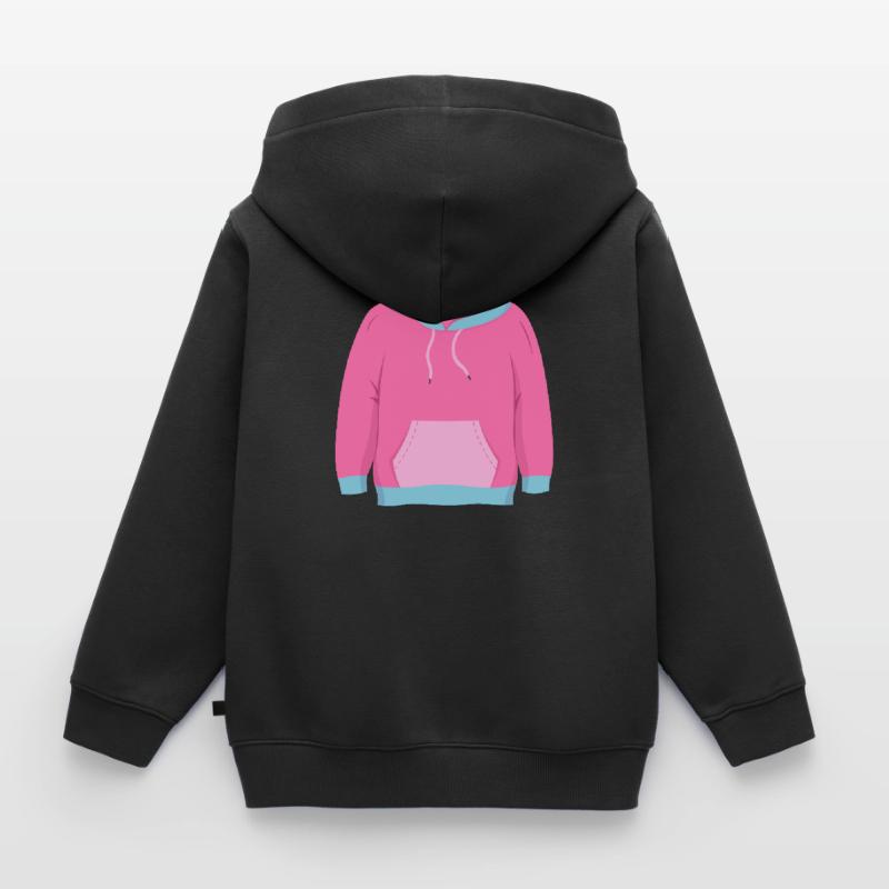 Pinker Pulli Pullover Kinder Premium Organic Zip Hoodie