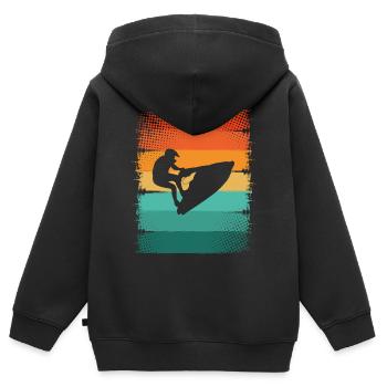 Jetski - Kinder Premium Organic Zip Hoodie - Schwarz - Hinten - AI Model Kid Male (0cm)