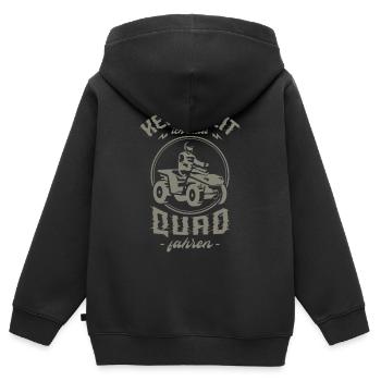 Quad ATV Keine Zeit ich muss Quad fahren - Kinder Premium Organic Zip Hoodie - Schwarz - Hinten - AI Model Kid Male (0cm)