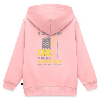 Emergency Dispatcher Dispatcher - Kids Premium Organic Zip-up Hoodie - rose - Back - AI Model Kid Female (0cm)
