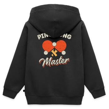 Tischtennis Tischtennis - Kinder Premium Organic Zip Hoodie - Schwarz - Hinten - AI Model Kid Male (0cm)