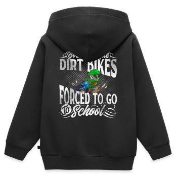 Motocross - Kids Premium Organic Zip-up Hoodie - black - Back - AI Model Kid Male (0cm)