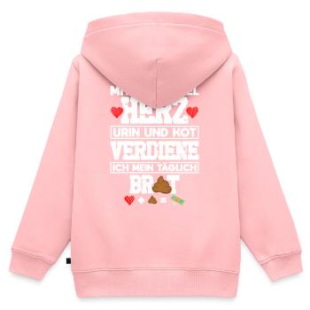 Krankenhaus Arzthelferin Krankenschwester - Kinder Premium Organic Zip Hoodie - Rosa - Hinten - AI Model Kid Female (0cm)
