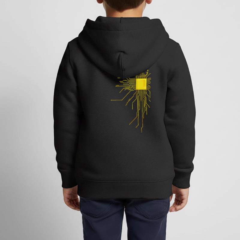 platine Core cpu Computer Nerd Programmer admin Kids Premium Organic Zip-up Hoodie