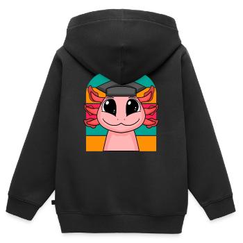 Doctorate Doctoral Thesis Doctoral Degree - Kids Premium Organic Zip-up Hoodie - black - Back - AI Model Kid Male (0cm)