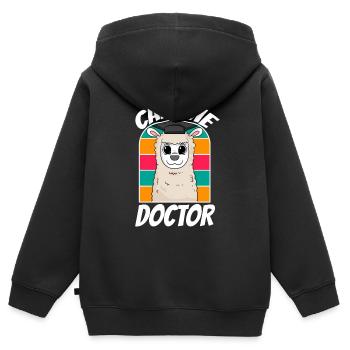 Doctorate Doctoral Thesis Doctoral Degree - Kids Premium Organic Zip-up Hoodie - black - Back - AI Model Kid Male (0cm)